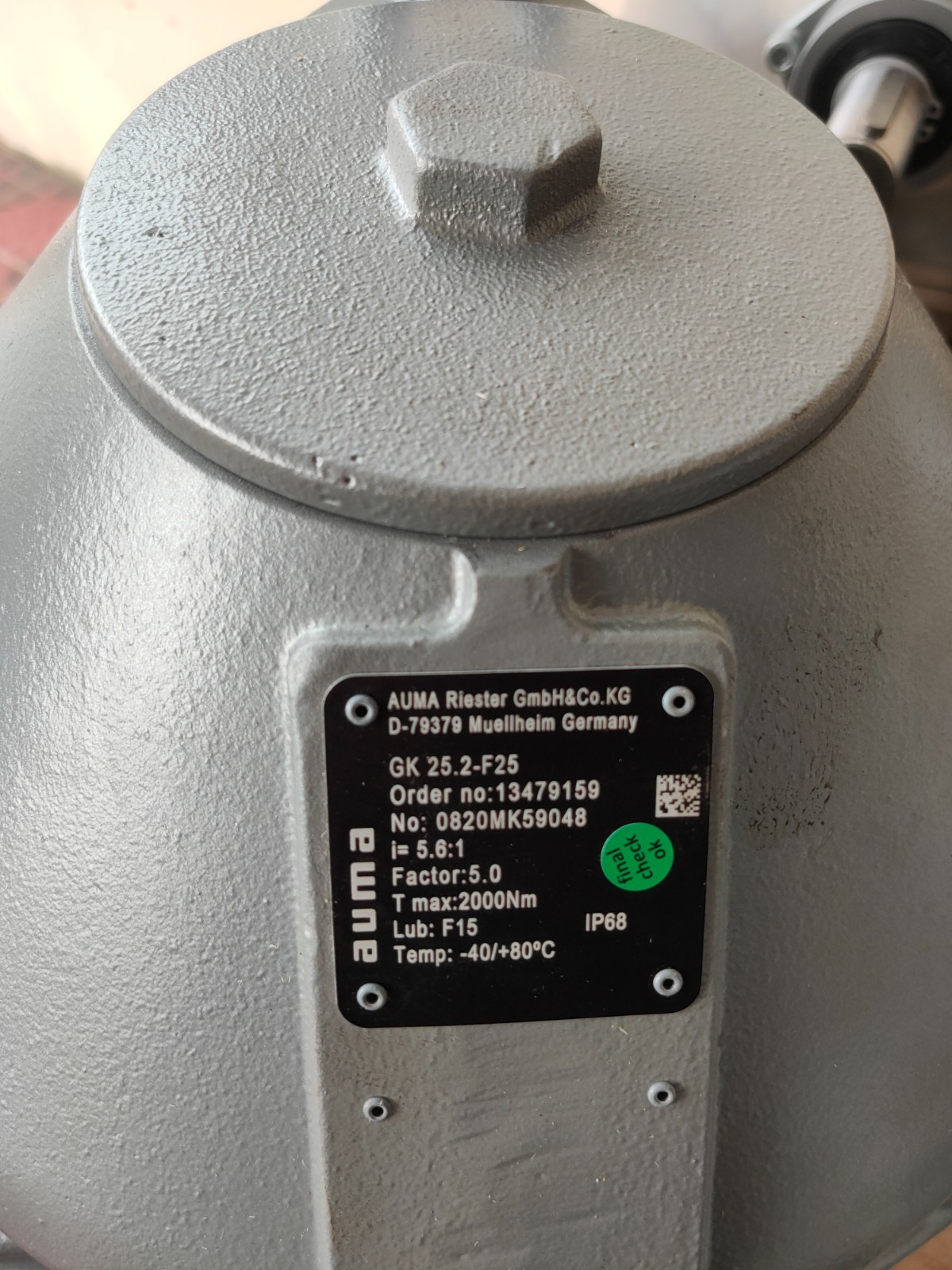 VV Bevel Gearbox Auma (2) VV Bevel Gearbox Auma (2)